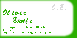 oliver banfi business card